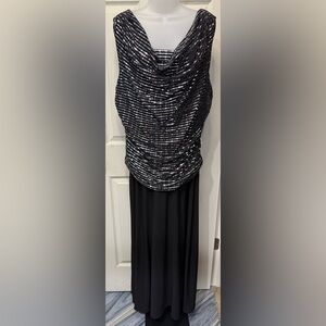 R&M Richards Sparkly Black Formal Dress